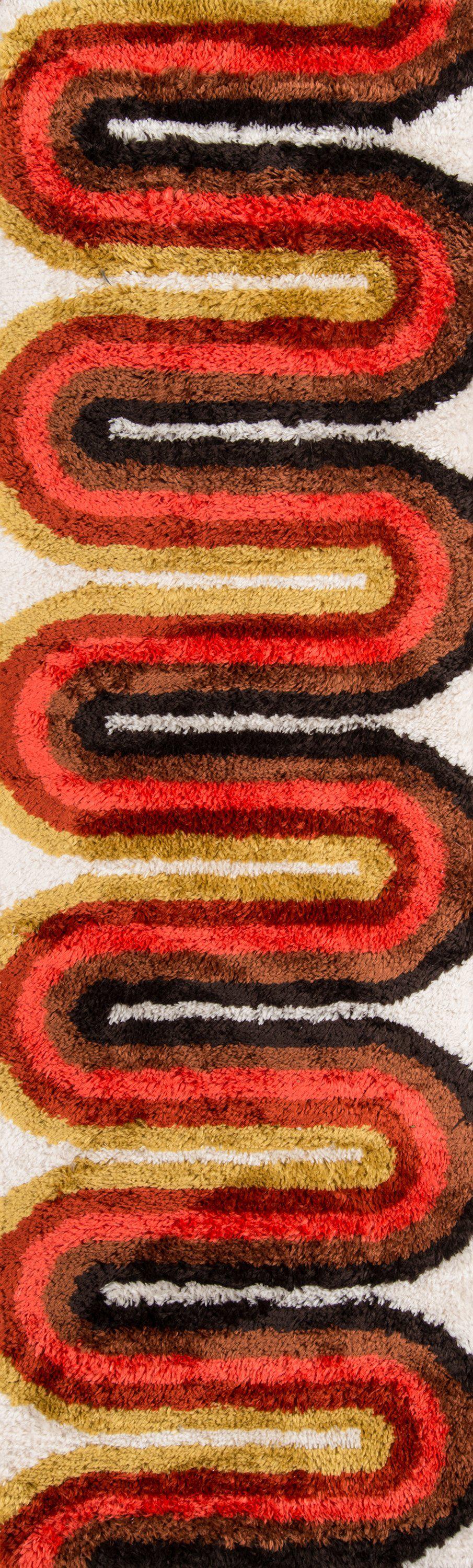 Novogratz by Momeni Retro RET-2 Retro Wave Red Area Rug-Area Rug-Momeni-The Rug Truck