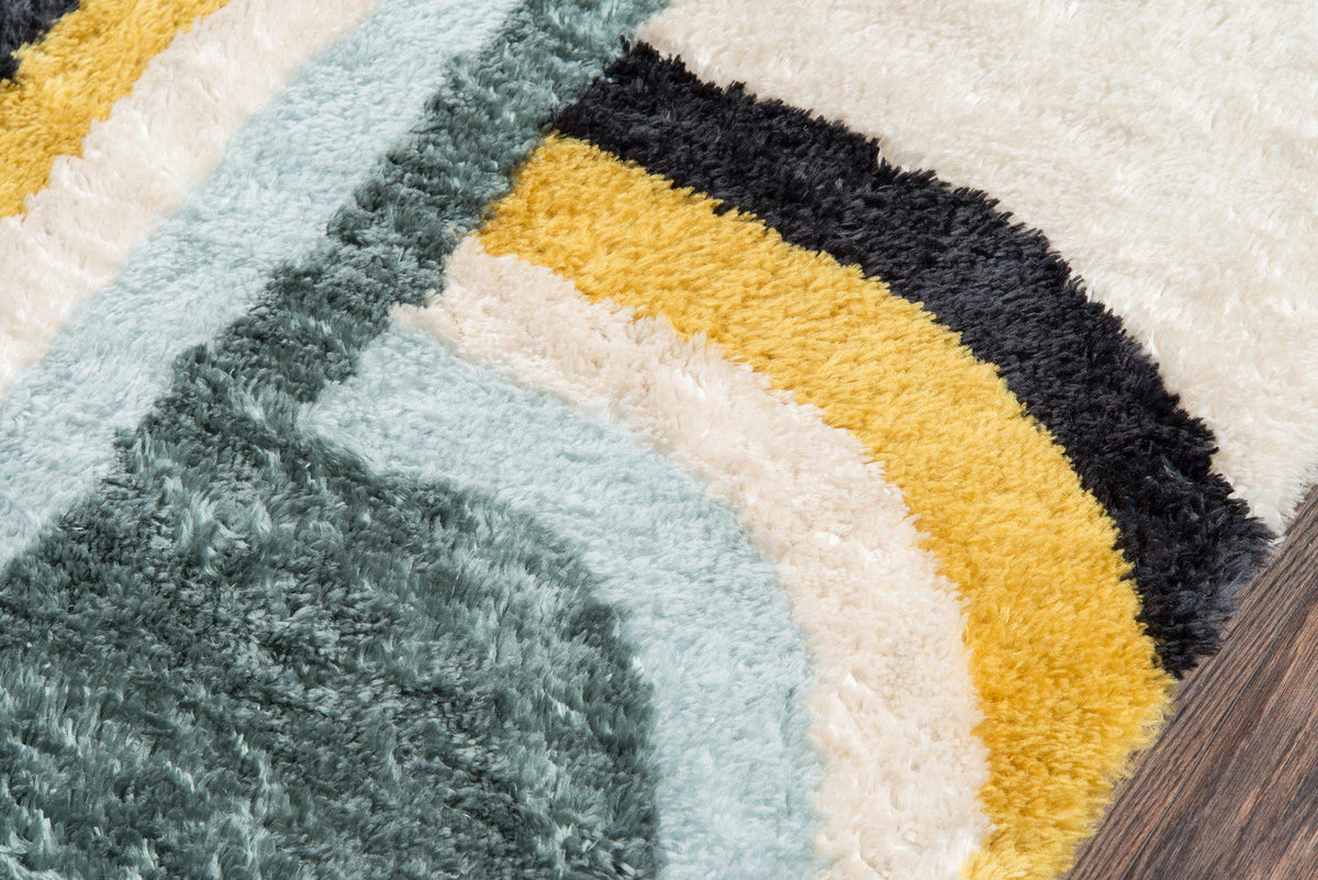 Novogratz by Momeni Retro RET-3 Bullseye Blue Area Rug-Area Rug-Momeni-The Rug Truck