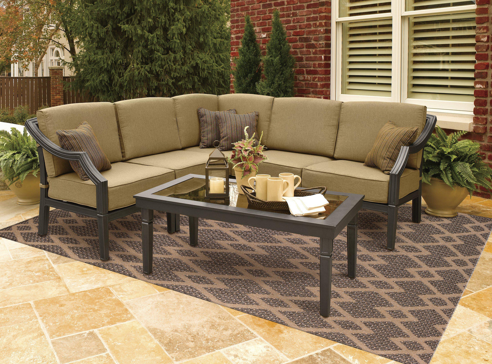 Mykonos Chevron Natural Area Rug-Area Rug-The Rug Truck-5'3" x 7'7"-The Rug Truck