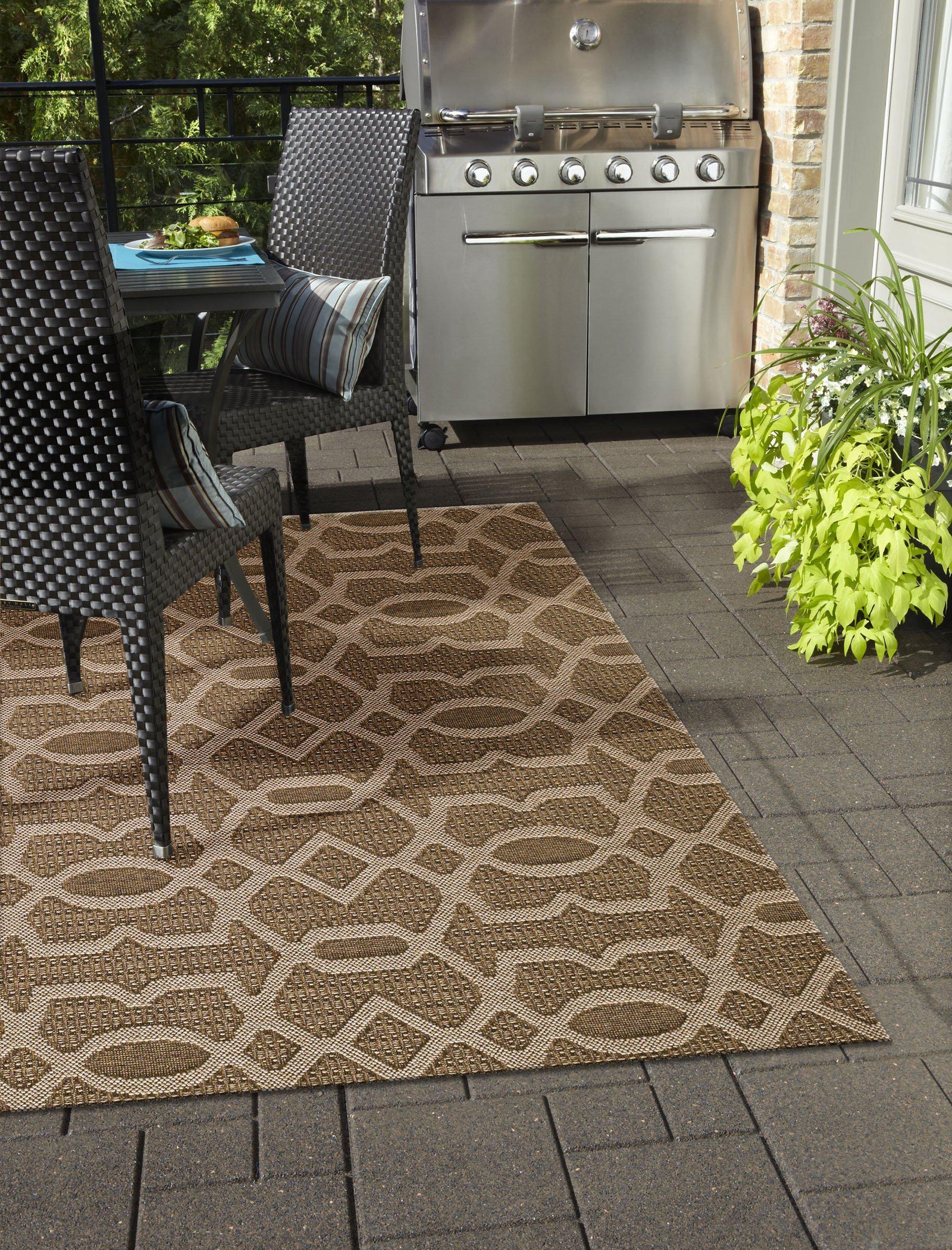 Mykonos Intertwined Earth Area Rug-Area Rug-The Rug Truck-5'3" x 7'7"-The Rug Truck