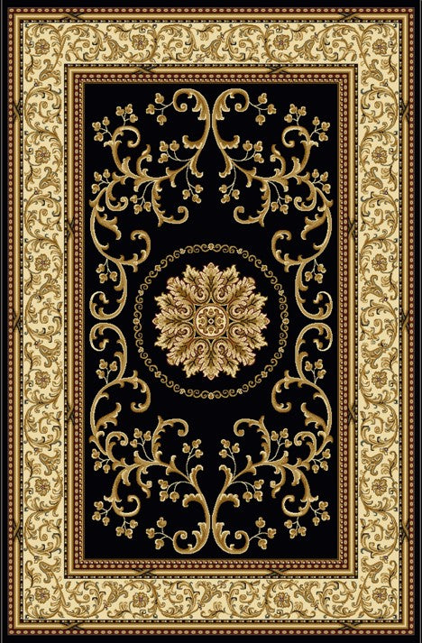 Tesoro 1419 Black Area Rug (2&#39;2 X 8&#39;)
