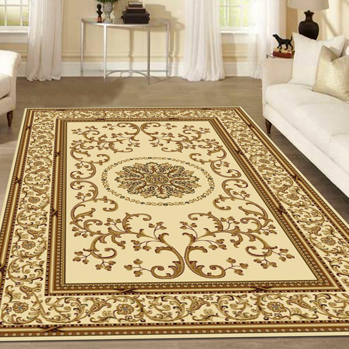 Tesoro 1419 Ivory Area Rug (7&#39;9 X 11&#39;6)