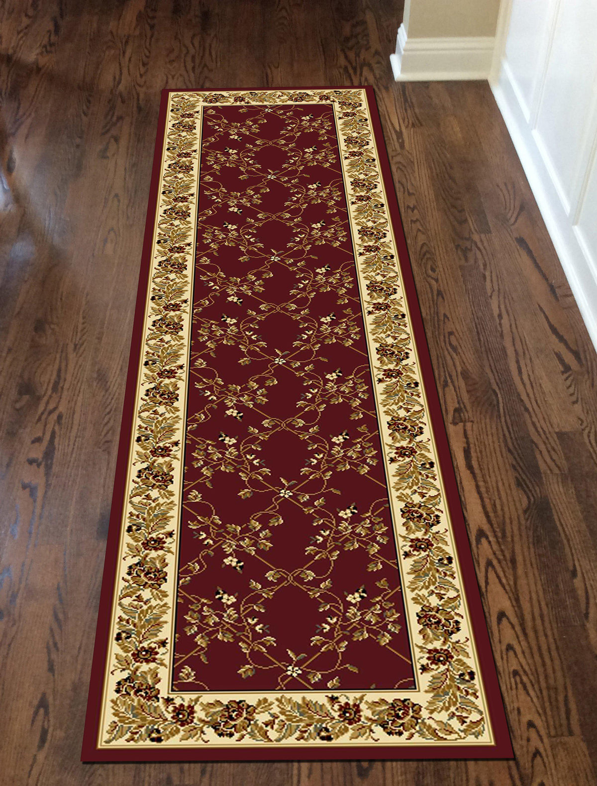 Tesoro 1427 Burgundy Area Rug (2&#39;2 X 8&#39;)