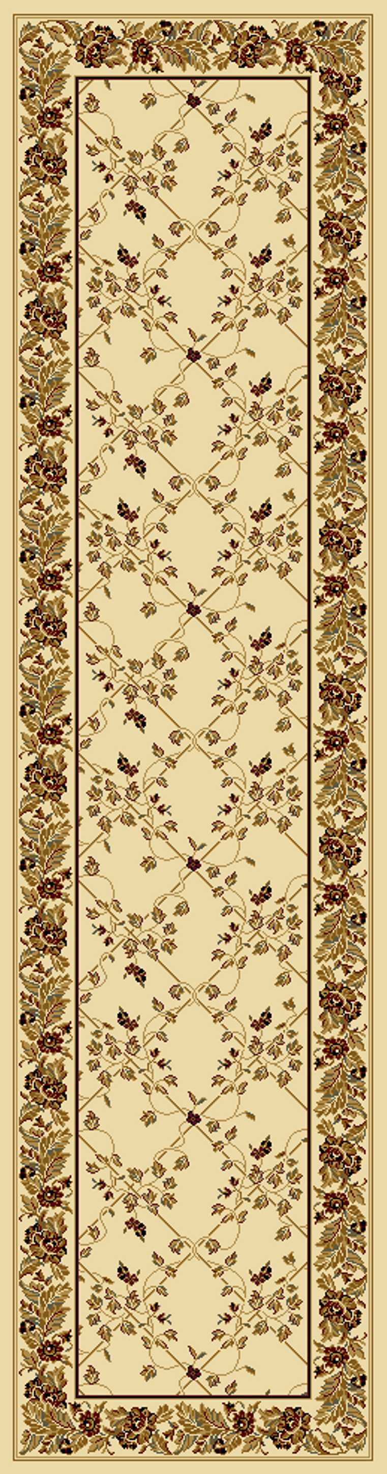 Tesoro 1427 Ivory Area Rug (2&#39;2 X 8&#39;)