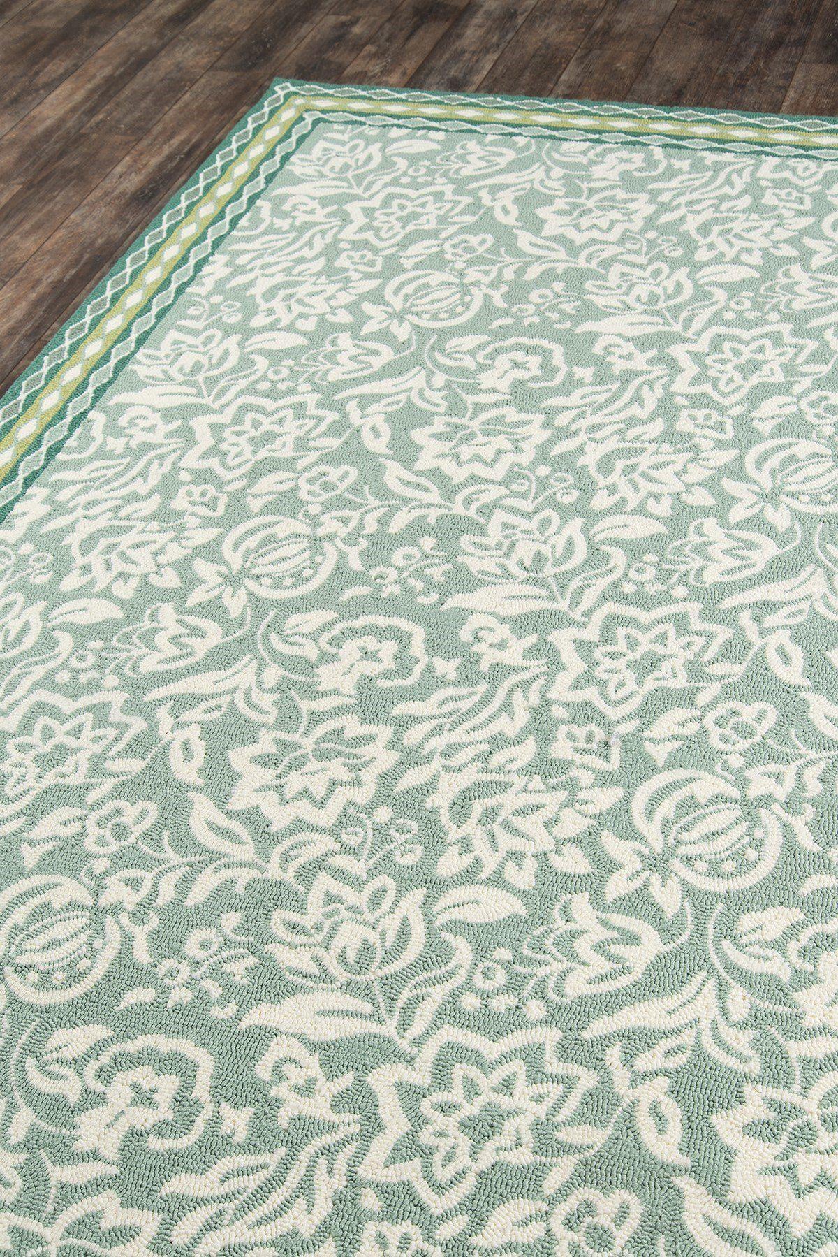 Madcap Cottage by Momeni Under A Loggia Rokeby Road Green Indoor/Outdoor Area Rug-Area Rug-Momeni-The Rug Truck