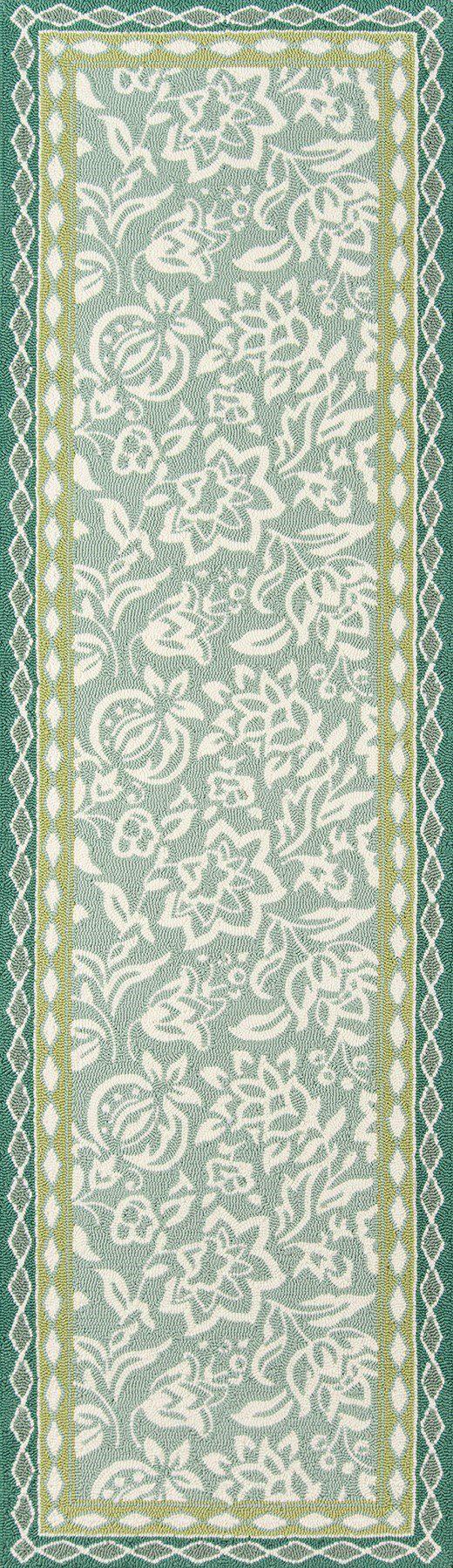 Madcap Cottage by Momeni Under A Loggia Rokeby Road Green Indoor/Outdoor Area Rug-Area Rug-Momeni-The Rug Truck