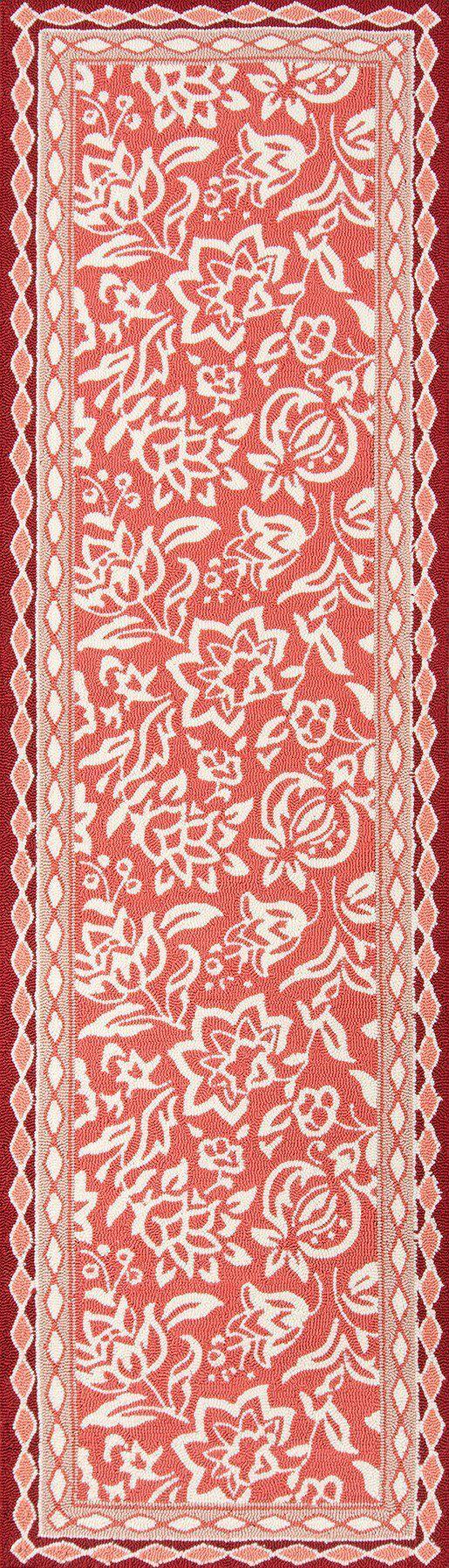Madcap Cottage by Momeni Under A Loggia Rokeby Road Red Indoor/Outdoor Area Rug-Area Rug-Momeni-The Rug Truck