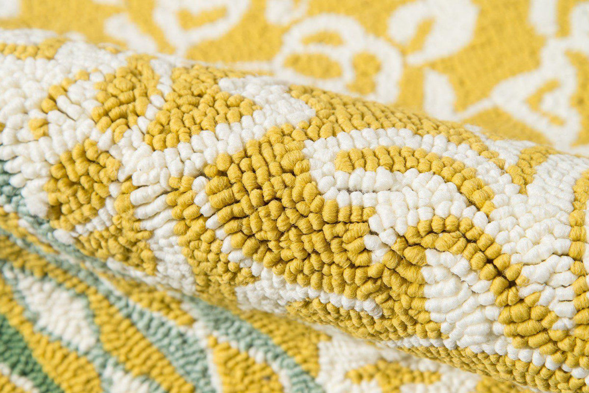 Madcap Cottage by Momeni Under A Loggia Rokeby Road Yellow Indoor/Outdoor Area Rug-Area Rug-Momeni-The Rug Truck
