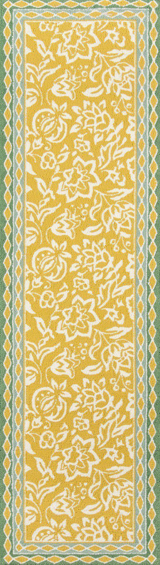 Madcap Cottage by Momeni Under A Loggia Rokeby Road Yellow Indoor/Outdoor Area Rug-Area Rug-Momeni-The Rug Truck