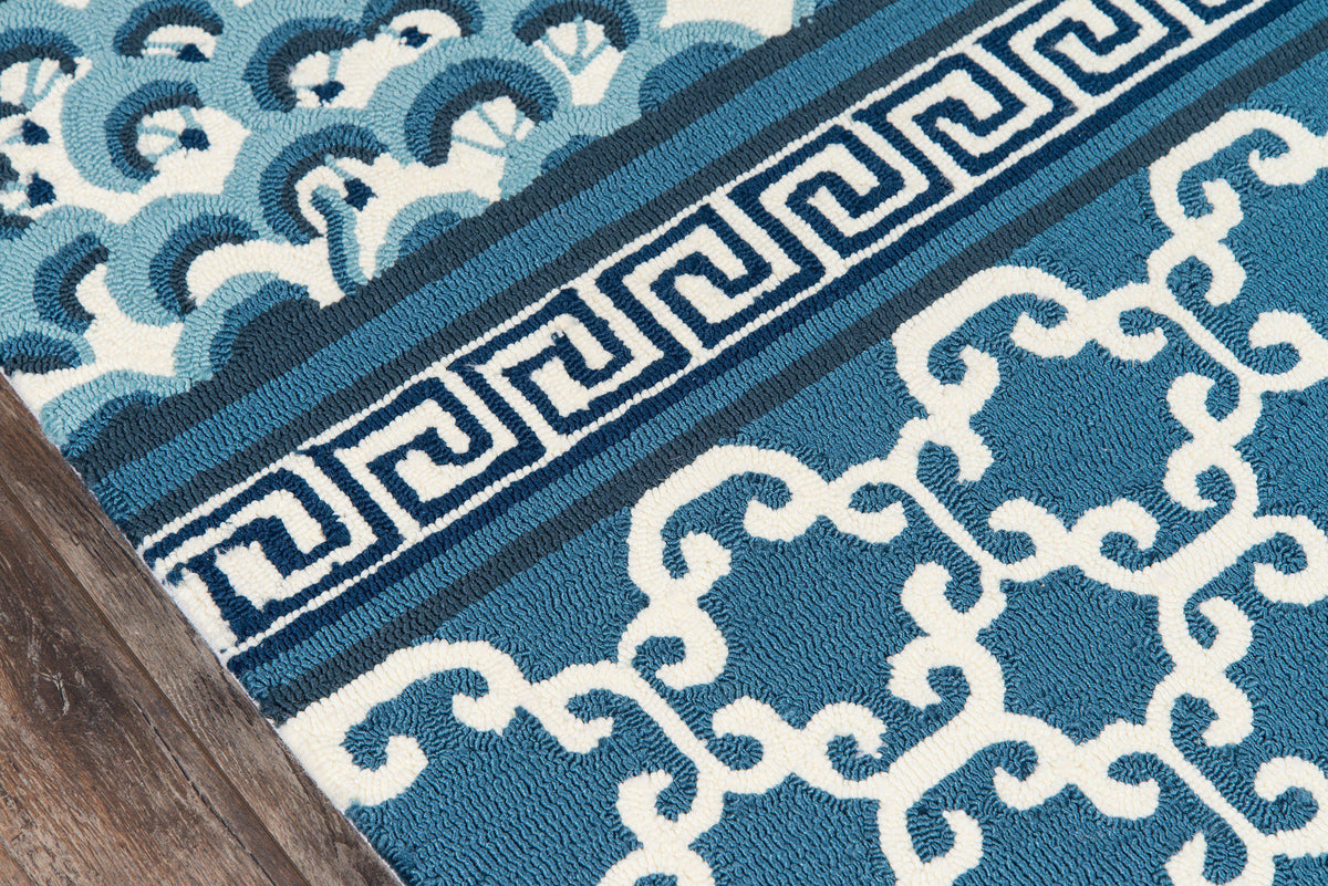 Madcap Cottage by Momeni Under A Loggia Montserrat Navy Indoor/Outdoor Area Rug-Area Rug-Momeni-The Rug Truck