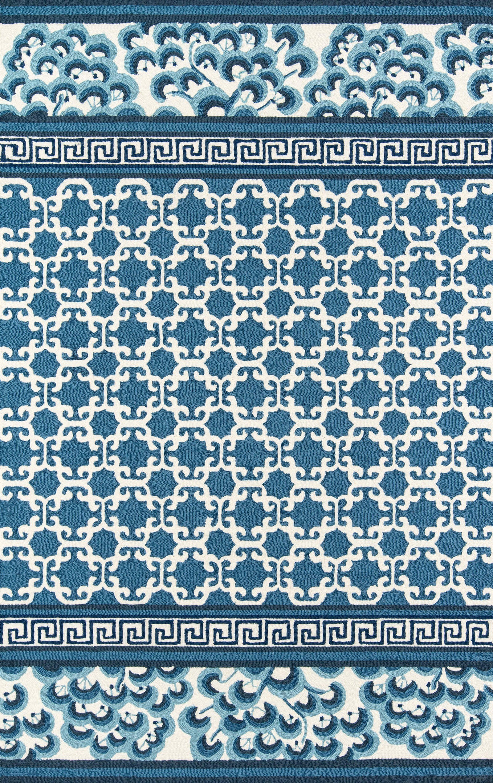 Madcap Cottage by Momeni Under A Loggia Montserrat Navy Indoor/Outdoor Area Rug-Area Rug-Momeni-2' X 3'-The Rug Truck