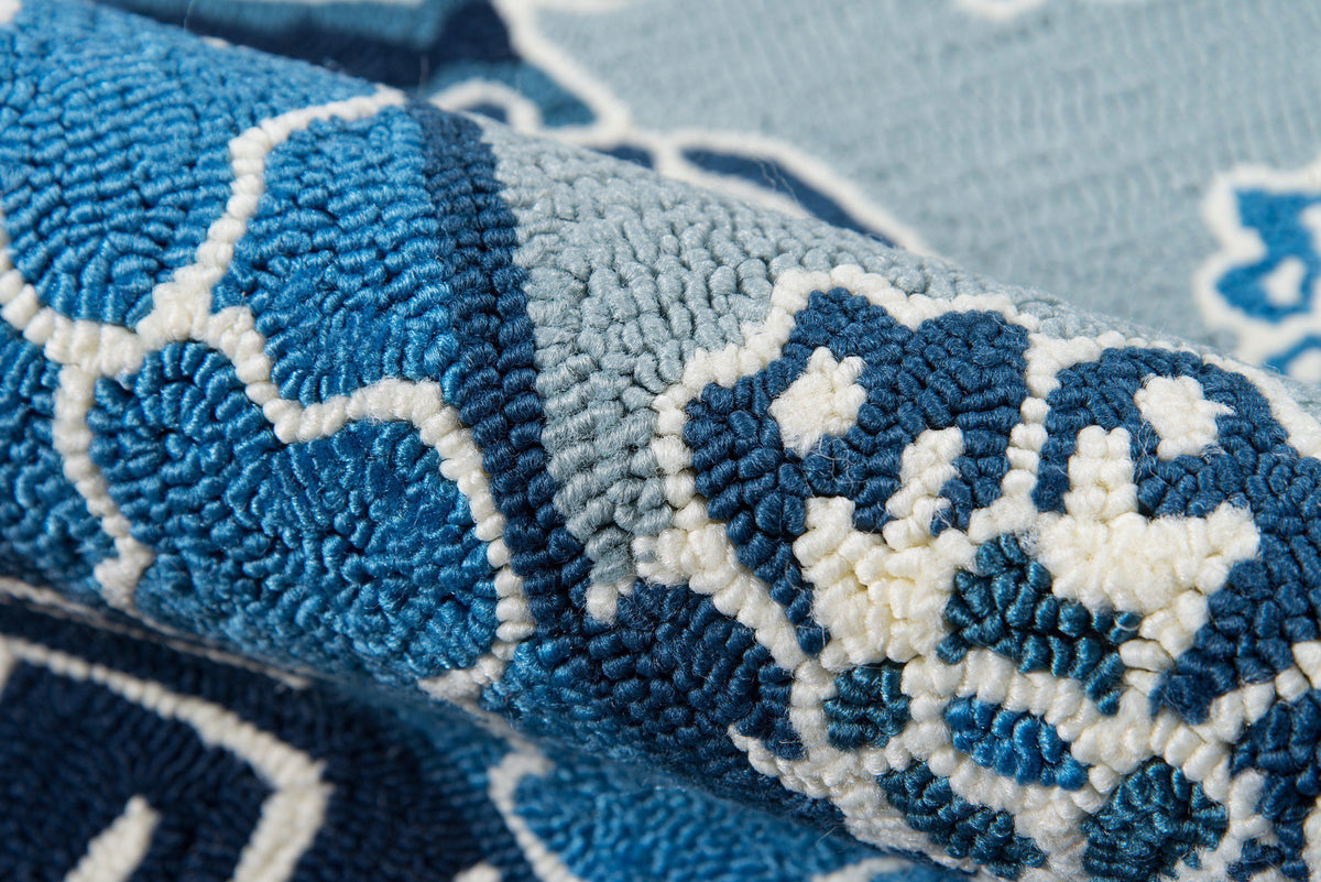 Madcap Cottage by Momeni Under A Loggia Blossom Dearie Blue Indoor/Outdoor Area Rug-Area Rug-Momeni-The Rug Truck