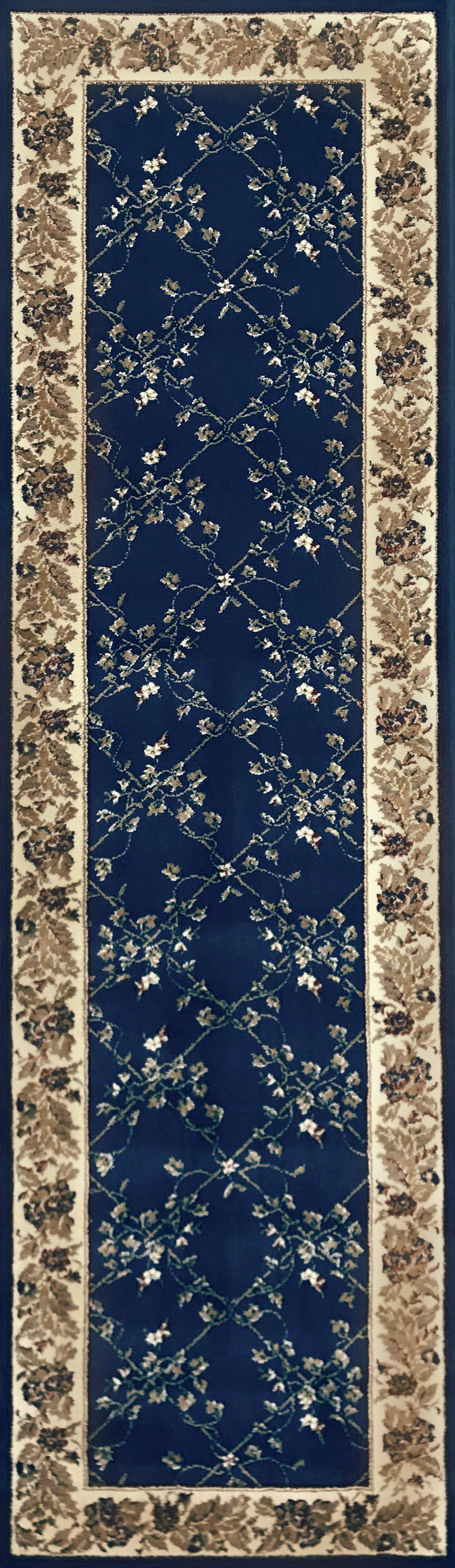 Vozza 1590 Navy Area Rug (2&#39;2 X 7&#39;7)