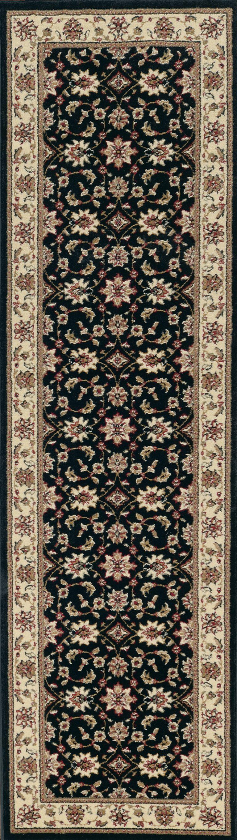 Vozza 1592 Black Area Rug (2&#39;2 X 7&#39;7)