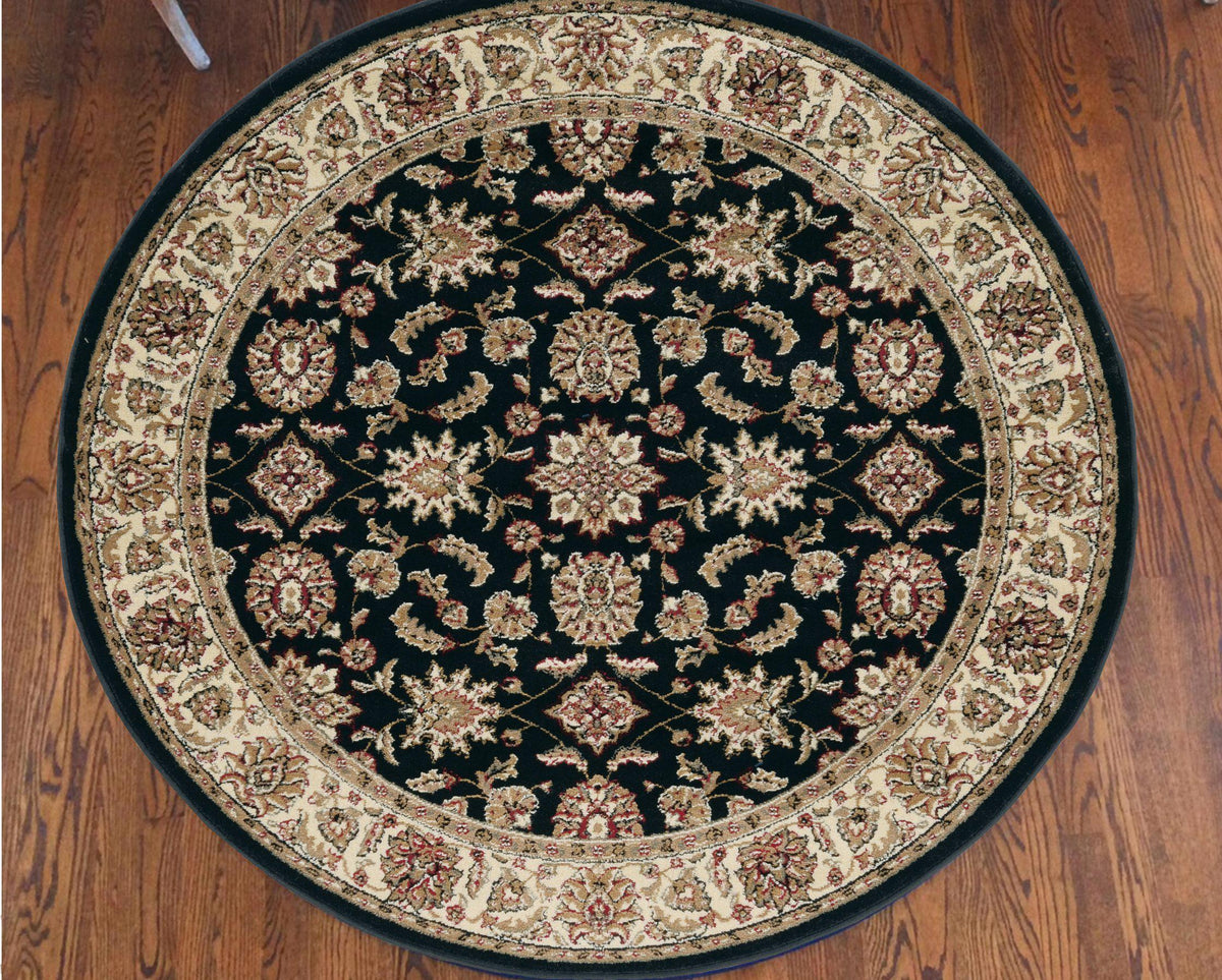 Vozza 1592 Black Area Rug (5&#39;3 ROUND)