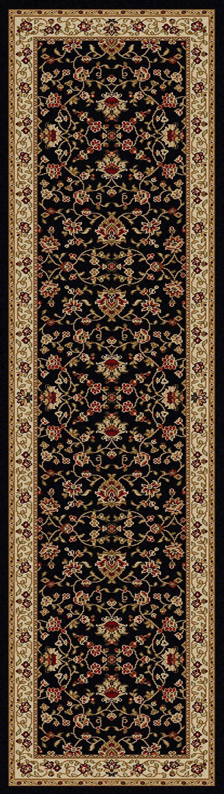 Vozza 1597 Black Area Rug (2&#39;2 X 7&#39;7)