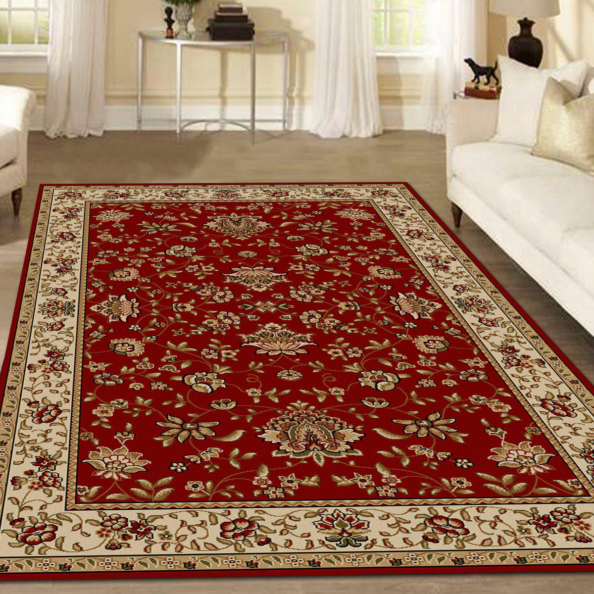 Vozza 1597 Red Area Rug (7&#39;9 X 11&#39;)