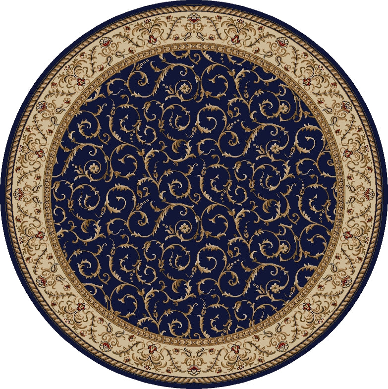 Vozza 1599 Navy Area Rug (5&#39;3 ROUND)
