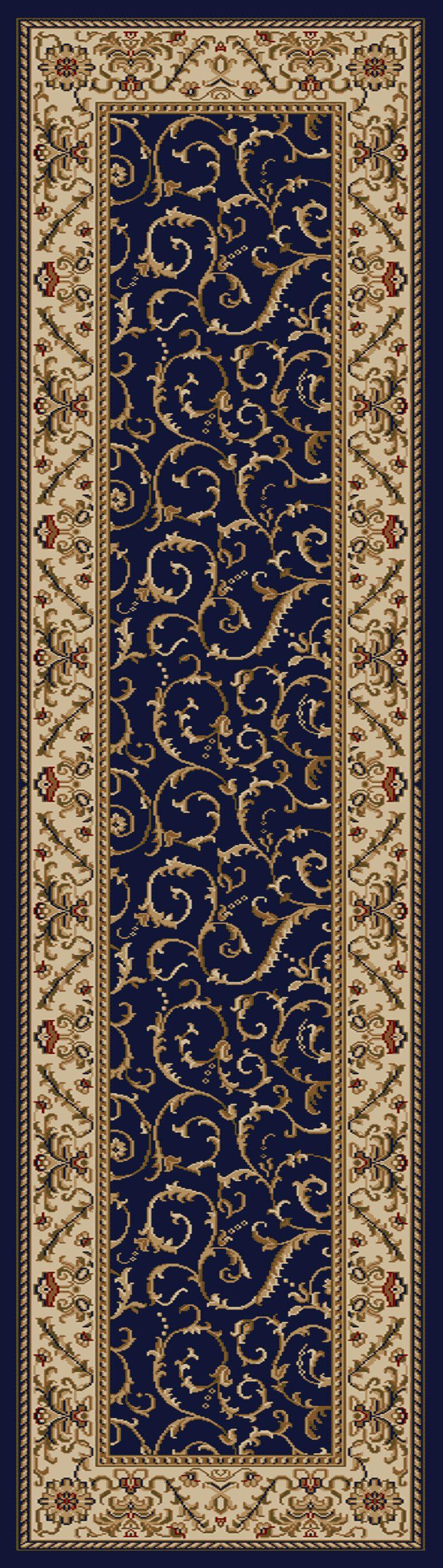 Vozza 1599 Navy Area Rug (2&#39;2 X 7&#39;7)