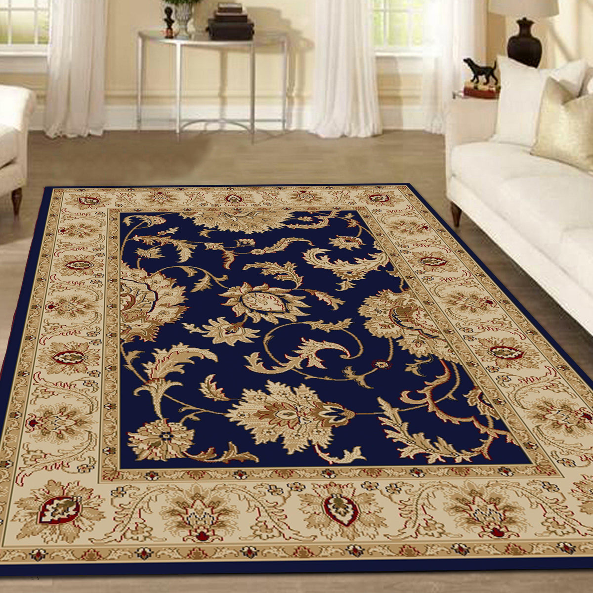 Vozza 1621 Navy Area Rug (7&#39;9 X 11&#39;)