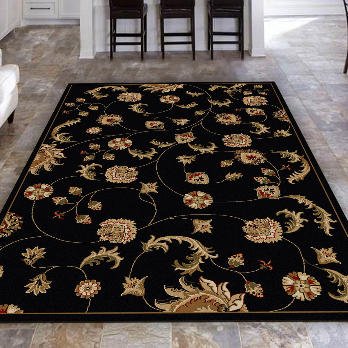 Vozza 1835 Black Area Rug (7&#39;9 X 11&#39;)