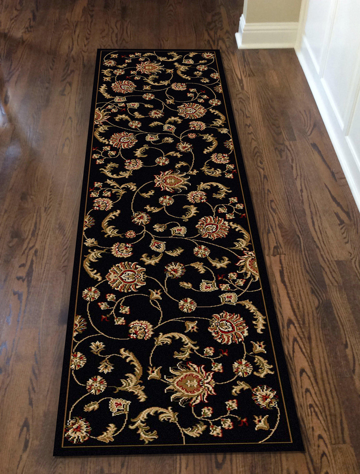 Vozza 1835 Black Area Rug (2&#39;2 X 7&#39;7)