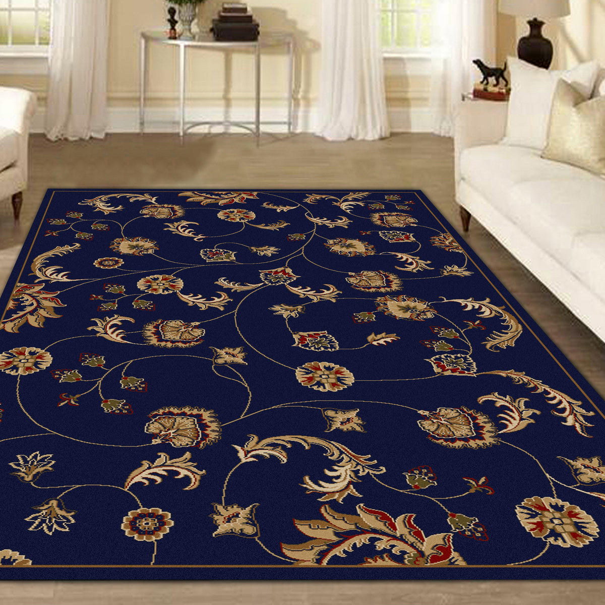 Vozza 1835 Navy Area Rug (7&#39;9 X 11&#39;)