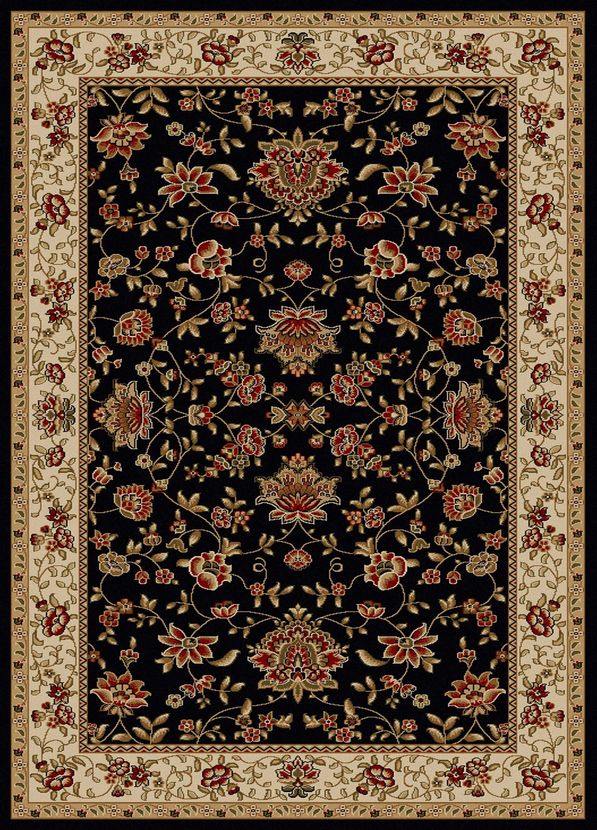 Vozza 1597 Black Area Rug (7&#39;9 X 11&#39;)
