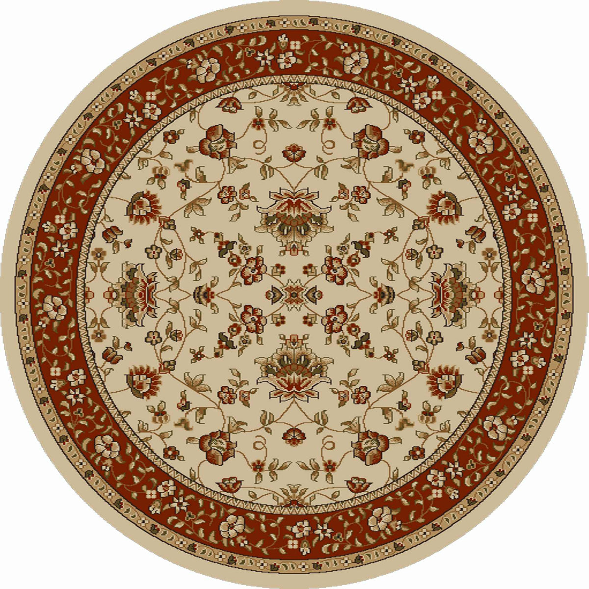 Vozza 1597 Ivory Area Rug (5&#39;3 ROUND)