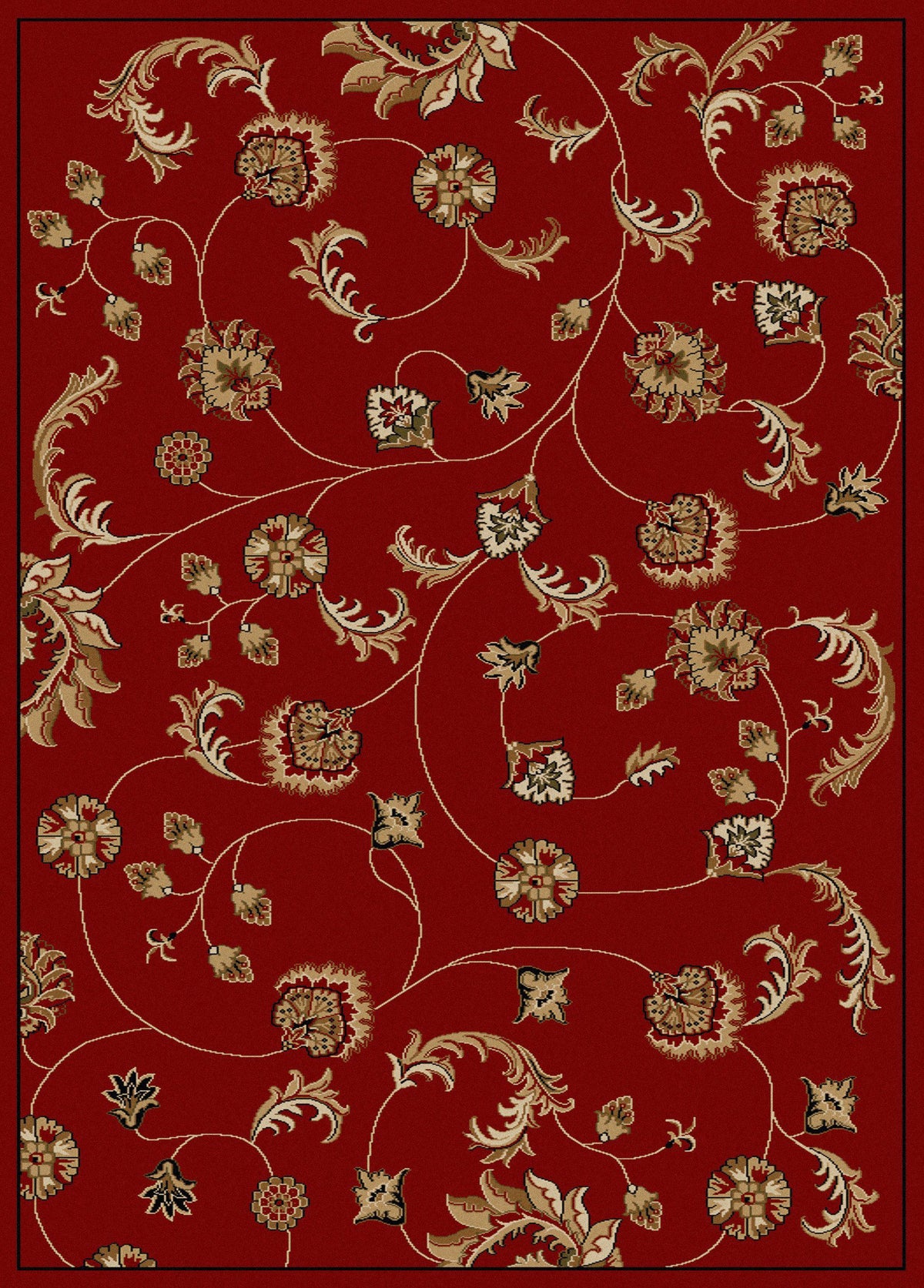 Vozza 1835 Red Area Rug (7&#39;9 X 11&#39;)
