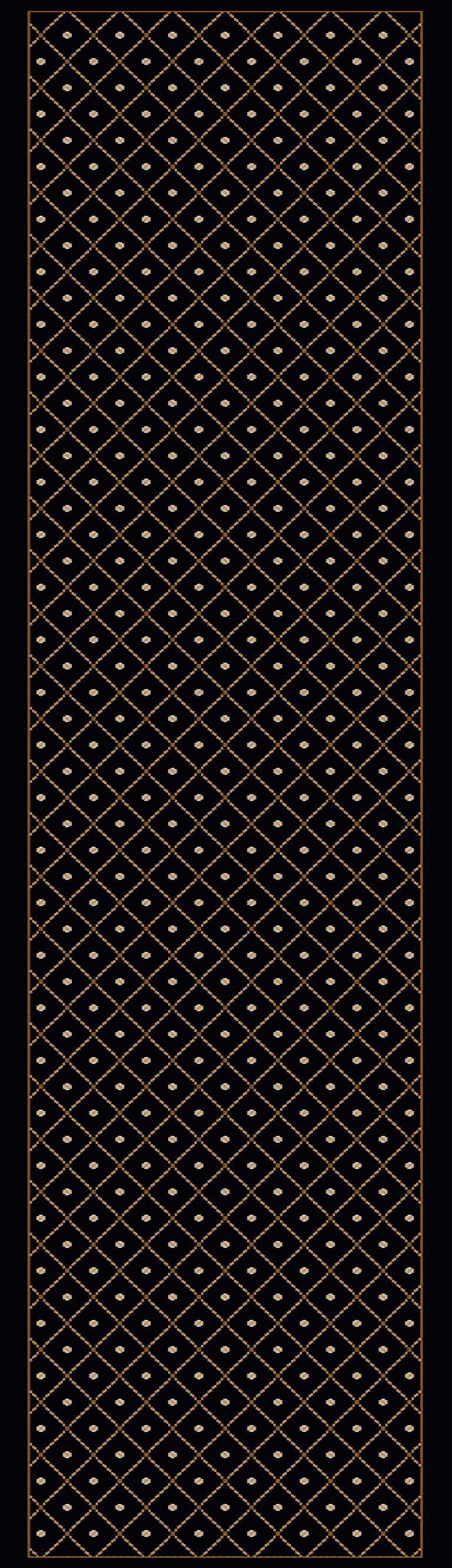 Vozza 782 Black Area Rug (2&#39;2 X 7&#39;7)