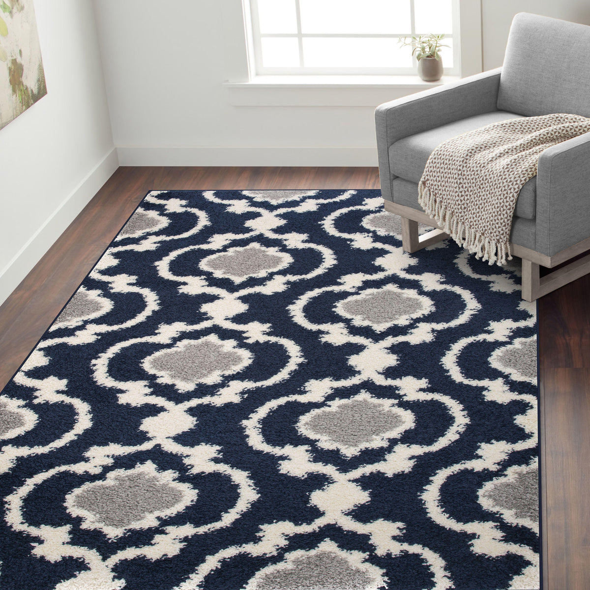 Florida 2525 Navy Area Rug-Area Rug-World Rug Gallery-The Rug Truck