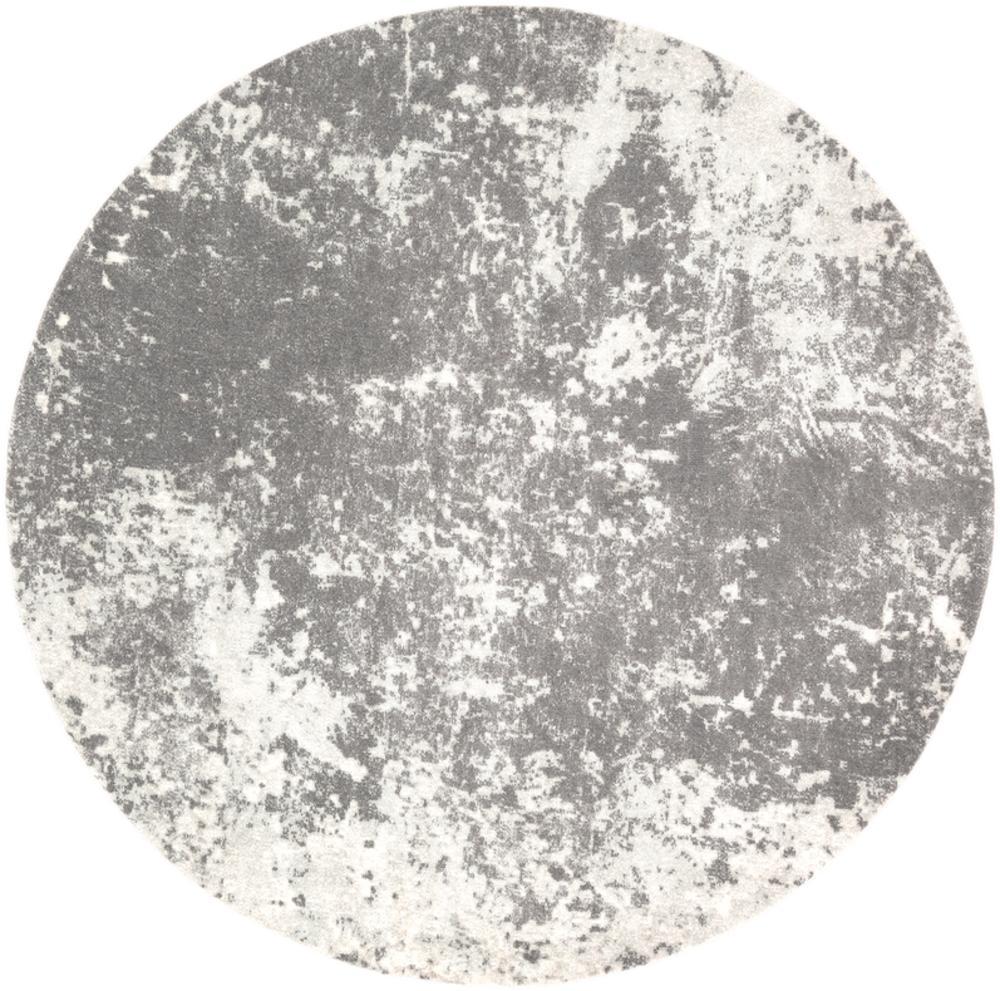 Adria Medium Gray 7&#39;10&quot; Round Rug