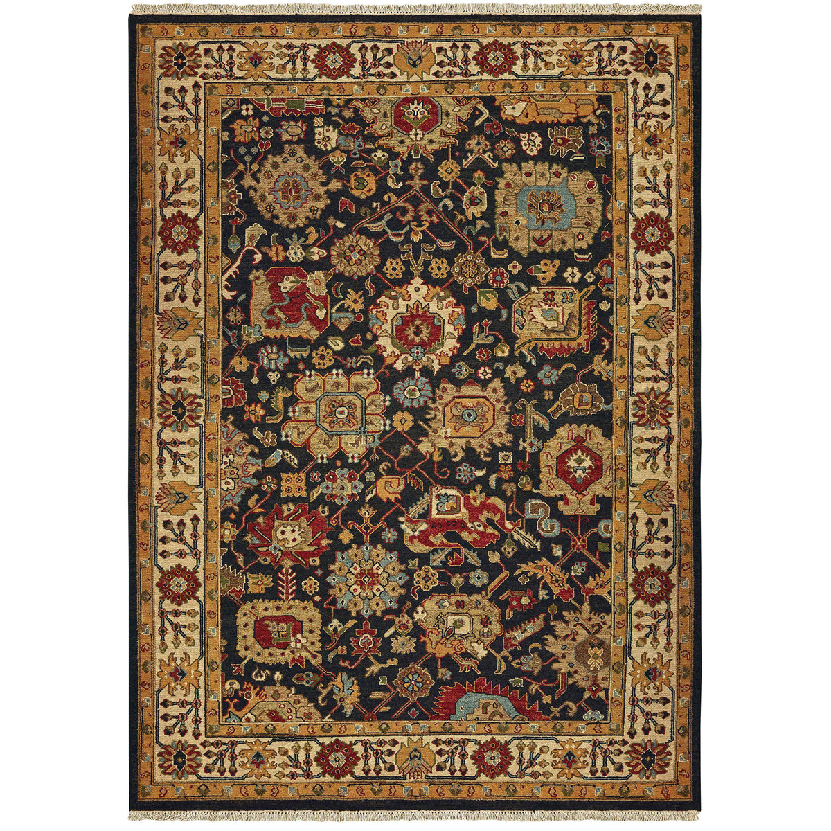 Tommy Bahama Home Angora 12302 Black/Ivory-Area Rug-Tommy Bahama Home-6&#39; X 9&#39;-The Rug Truck
