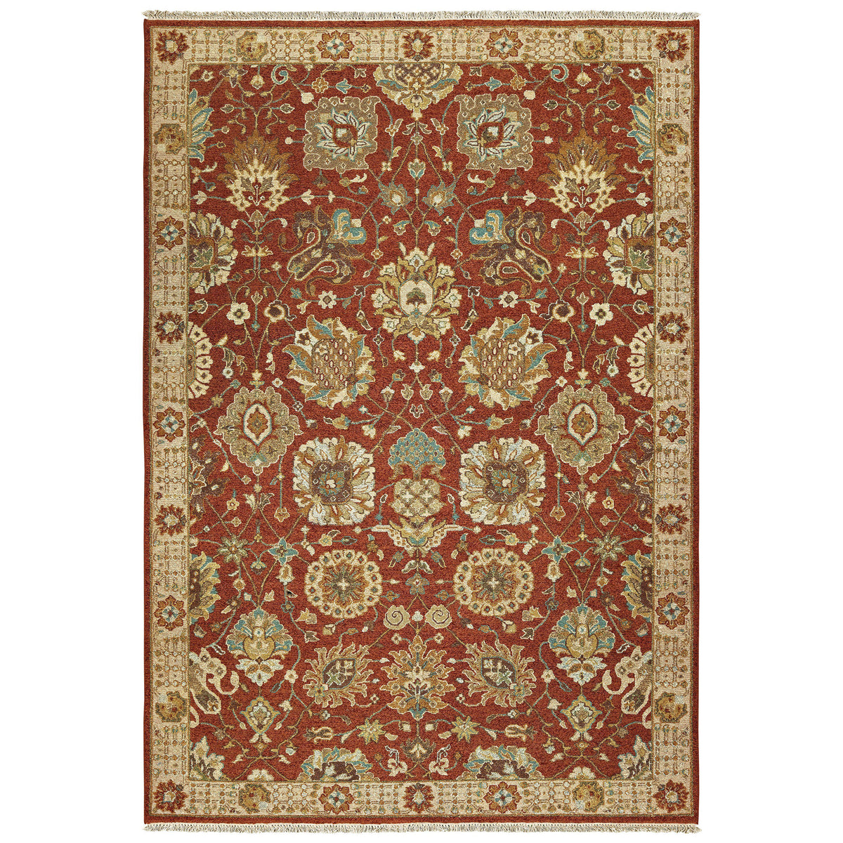 Tommy Bahama Home Angora 12303 Rust/Ivory-Area Rug-Tommy Bahama Home-6&#39; X 9&#39;-The Rug Truck