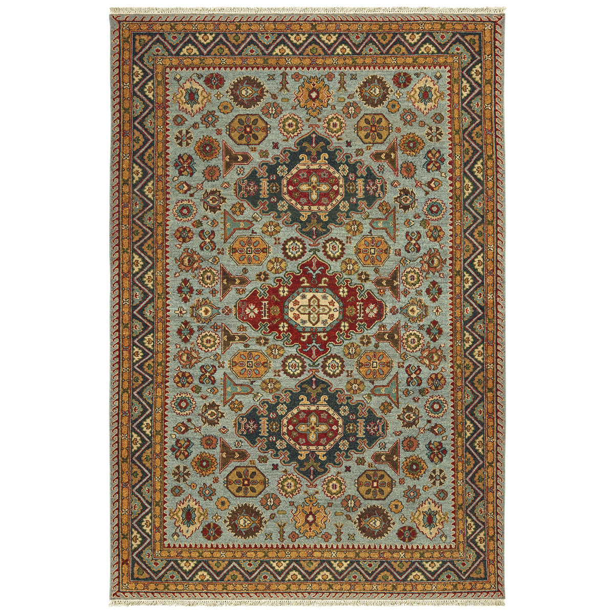 Tommy Bahama Home Angora 12306 Blue/Gold-Area Rug-Tommy Bahama Home-6&#39; X 9&#39;-The Rug Truck