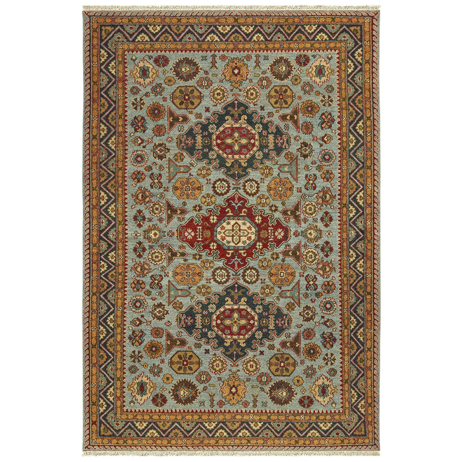 Tommy Bahama Home Angora 12306 Blue/Gold-Area Rug-Tommy Bahama Home-6' X 9'-The Rug Truck