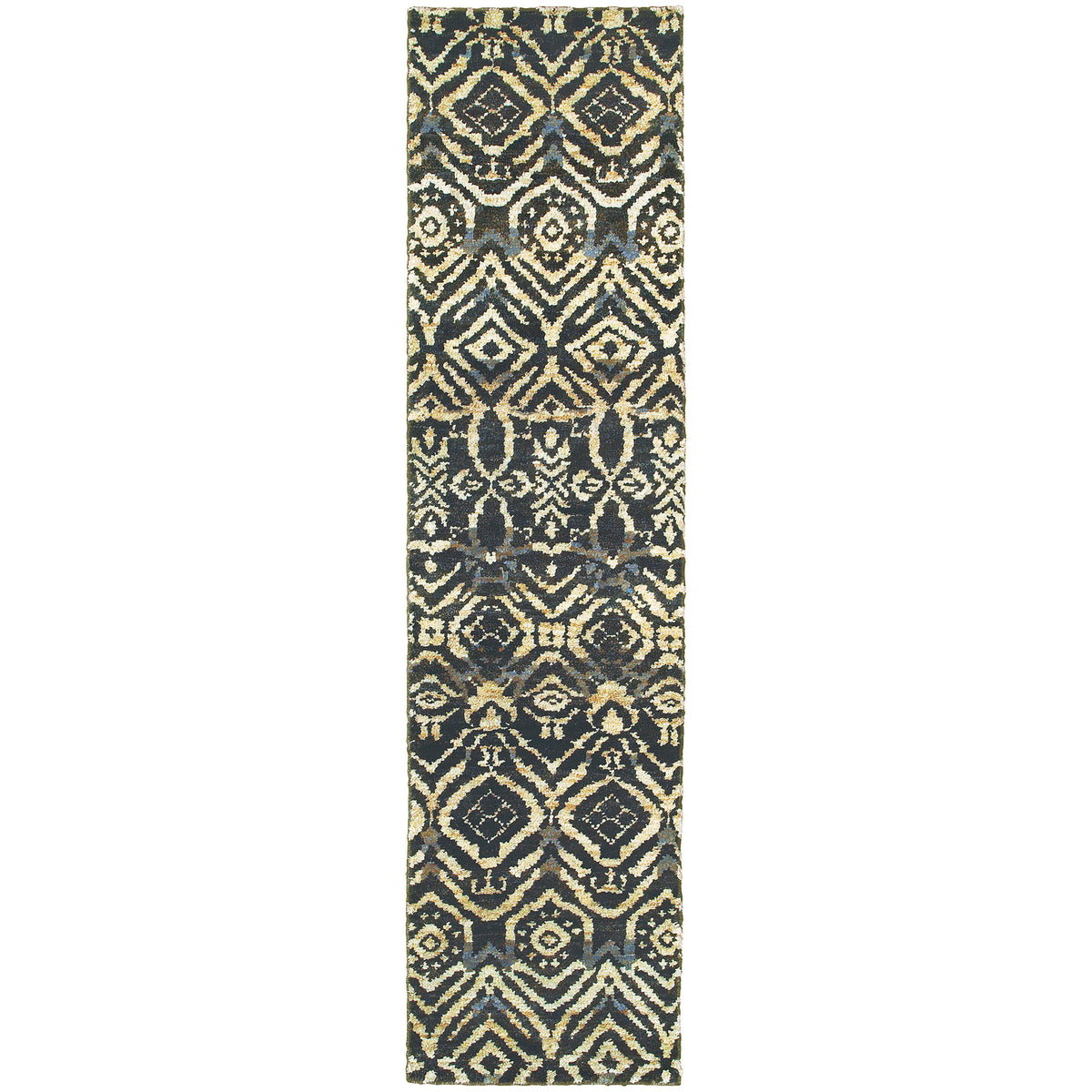 Tommy Bahama Home Ansley 50904 Black/Beige-Area Rug-Tommy Bahama Home-2&#39; 6&quot; X 10&#39; 0&quot;-The Rug Truck