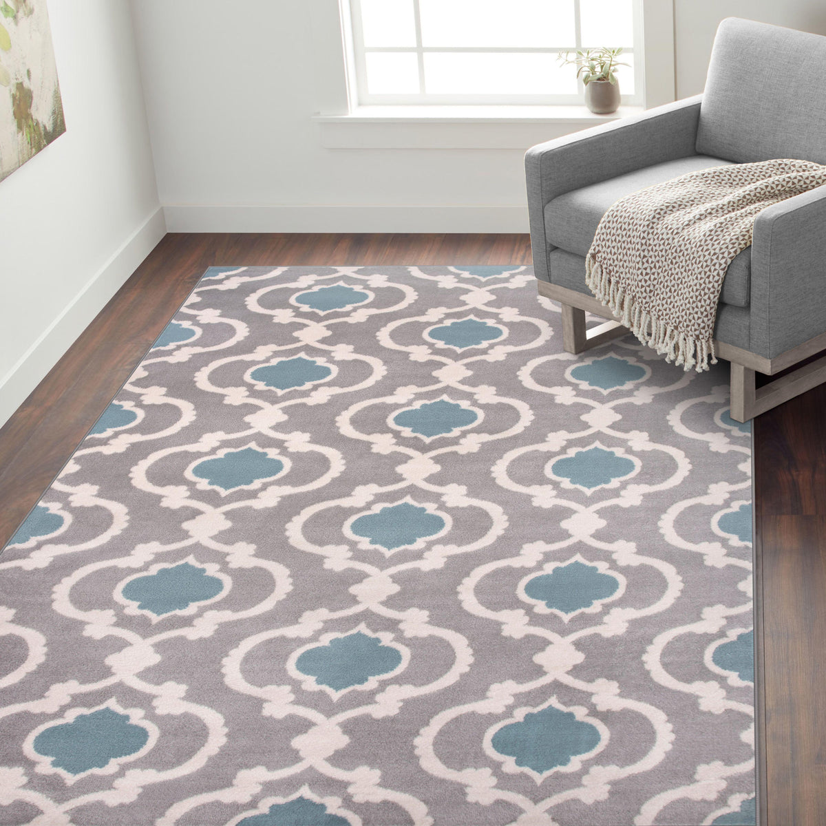 Toscana 310 Blue/Grey Area Rug-Area Rug-World Rug Gallery-The Rug Truck