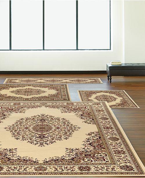 Florence Kerman Ivory-Area Rugs-KM Home-4 Piece Set-The Rug Truck