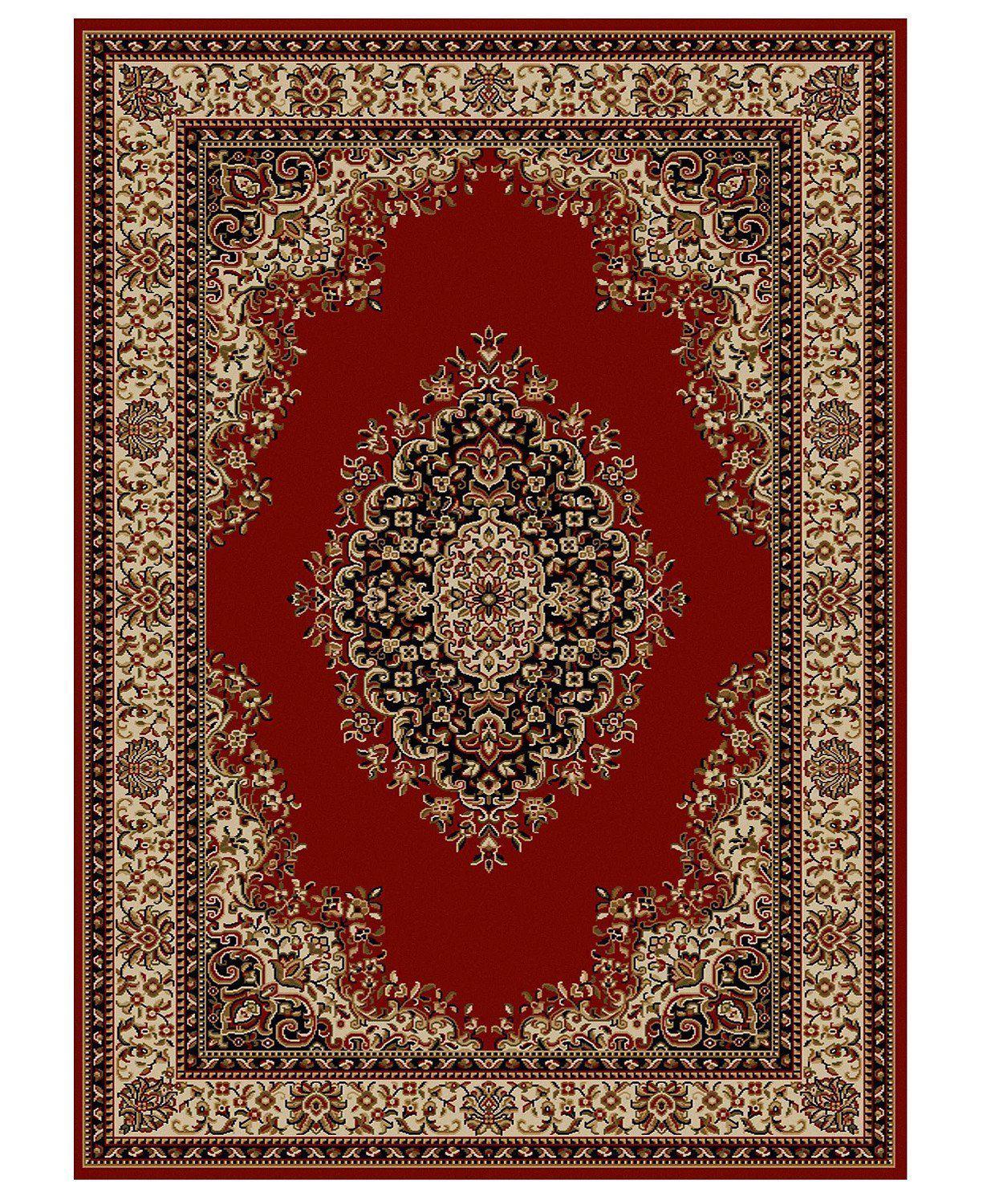 Roma Kerman Red-Area Rugs-KM Home-3 Piece Set-The Rug Truck