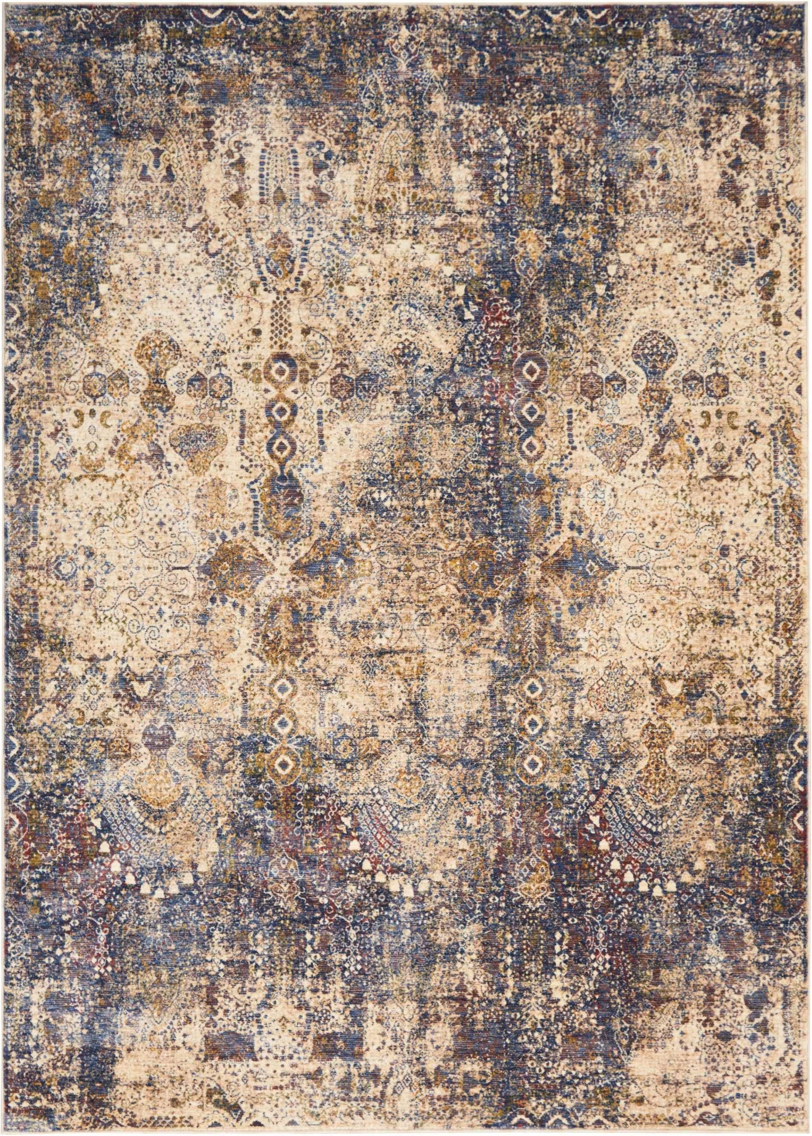 Taza TAZ01 Lavar Dark Blue-Area Rugs-Kenneth Mink Home-3' x 5'-The Rug Truck