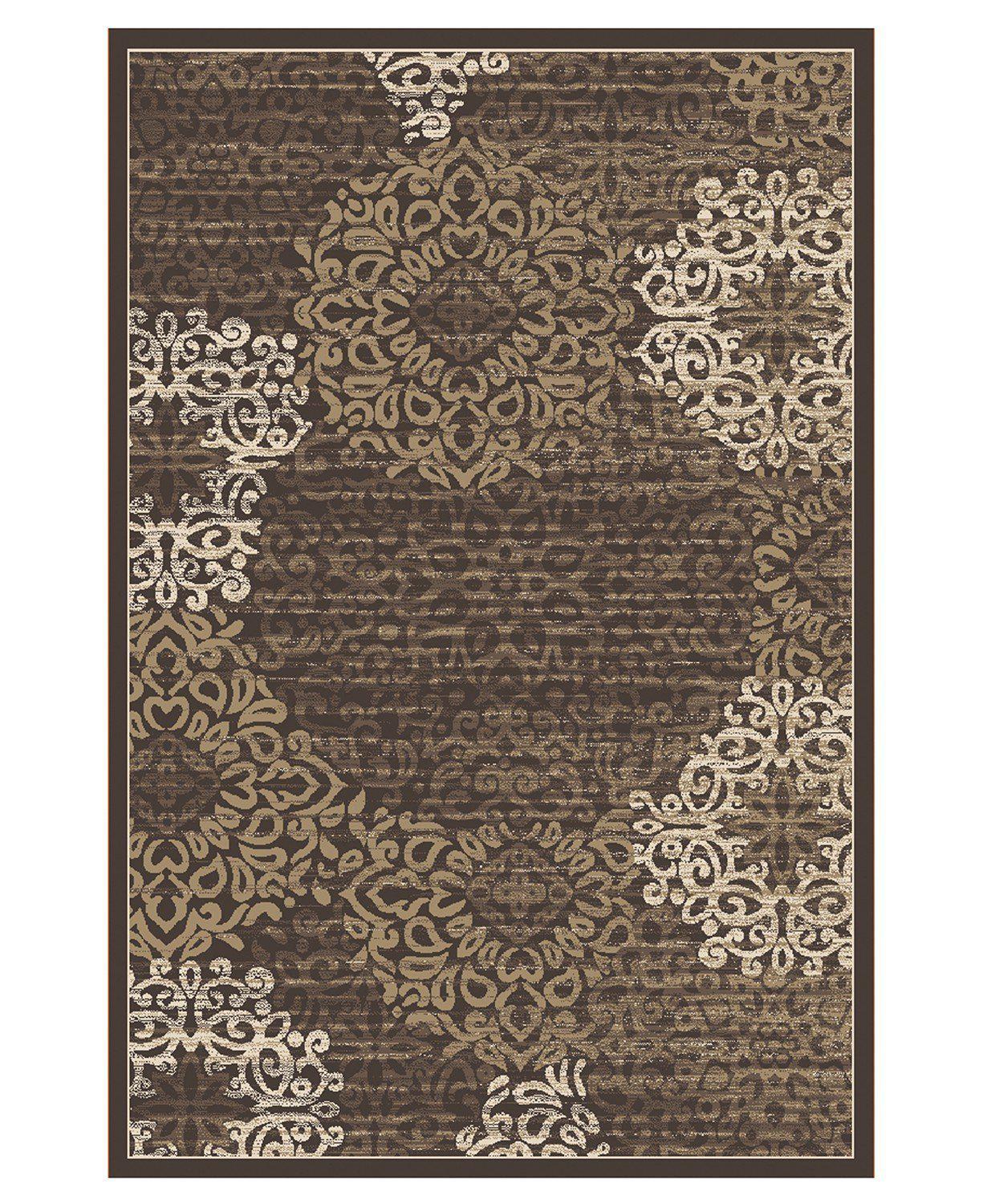 Teramo Intrigue Brown-Area Rugs-KM Home-2' 02'' x 7' 07''-The Rug Truck