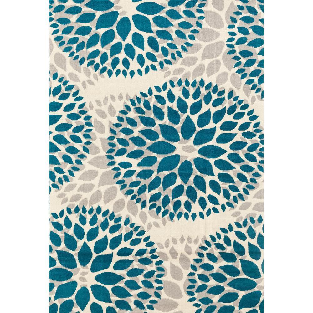 Newport 9099 Blue Area Rug 5 X 7