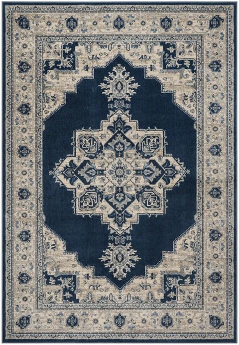 Safavieh Brentwood 865 Navy / Creme-Area Rug-Safavieh-The Rug Truck