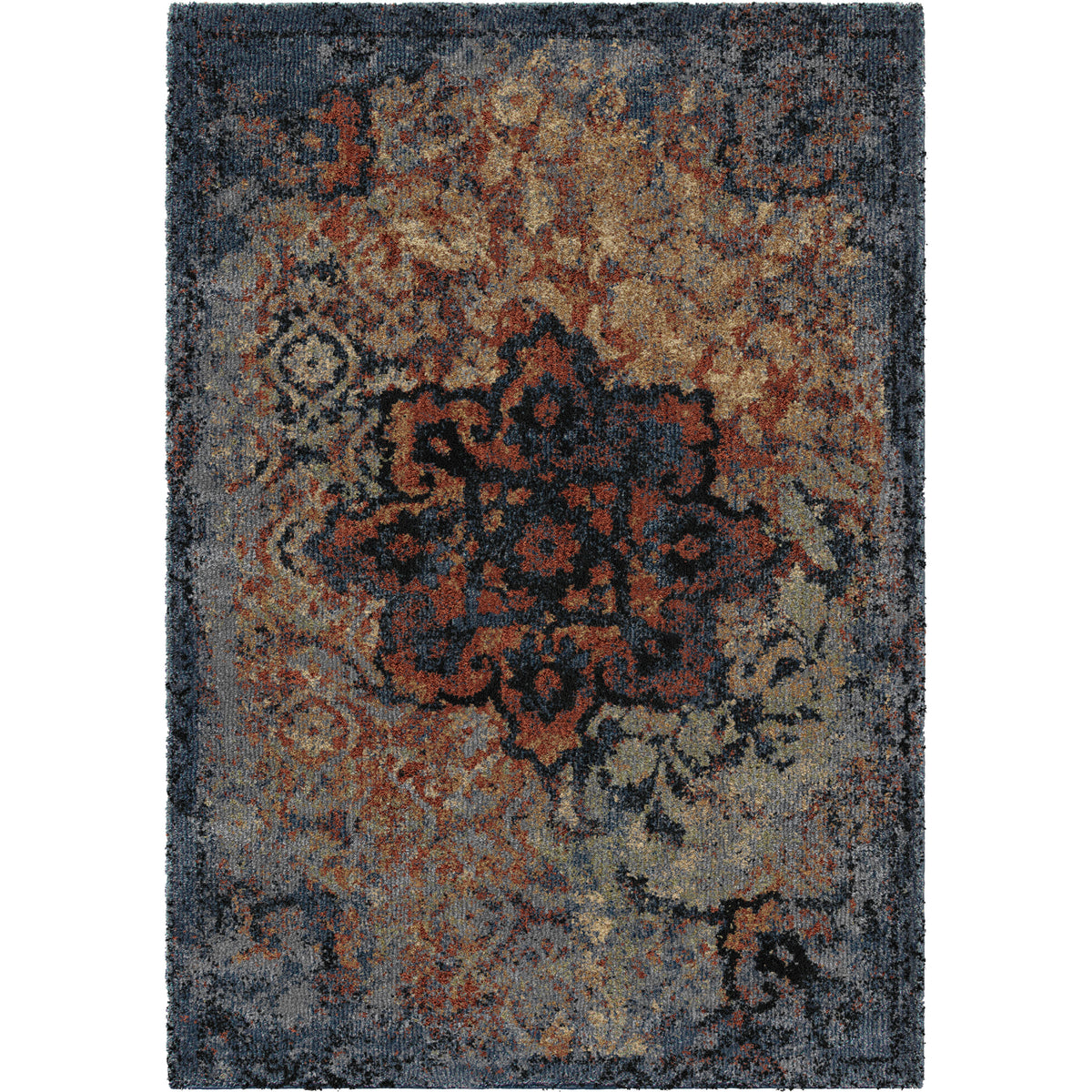 Palmetto Living Next Generation Distressed Kirman Sunshine Area Rug - 7.1&quot; x 10.10&quot;