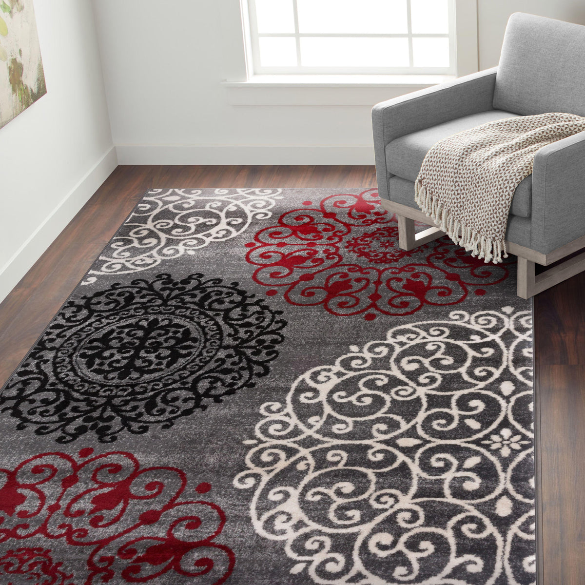 Toscana 303 Red Area Rug-Area Rug-World Rug Gallery-The Rug Truck