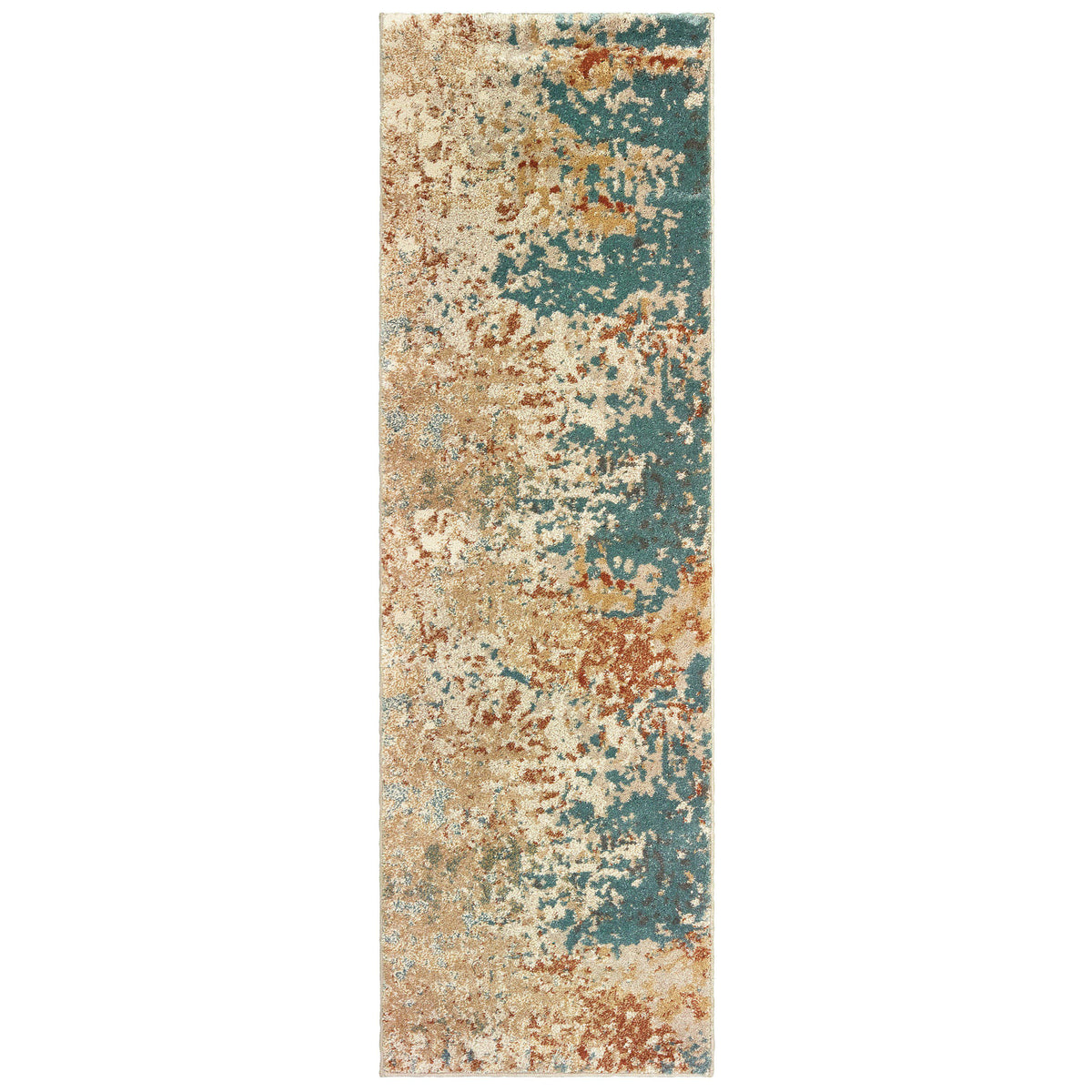 Daly 9654b Blue Area Rug (2&#39; 3&quot; X  7&#39; 6&quot;)