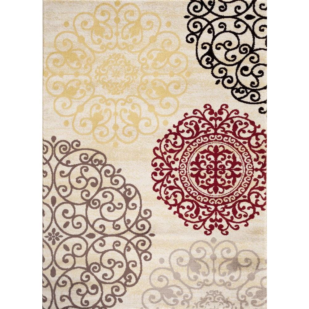 Toscana 303 Cream Area Rug-Area Rug-World Rug Gallery-2' x 3'-The Rug Truck