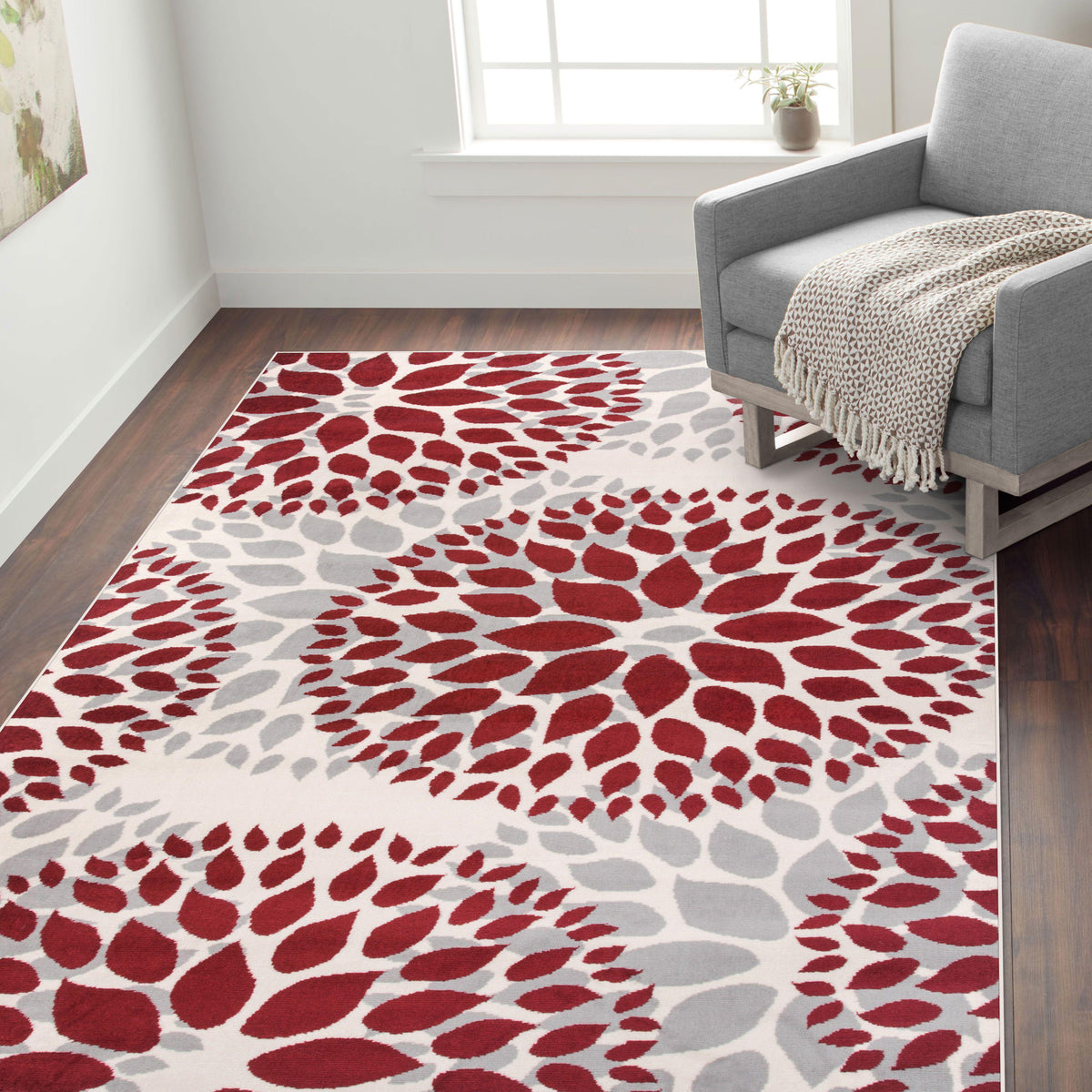 Newport 9099 Red Area Rug